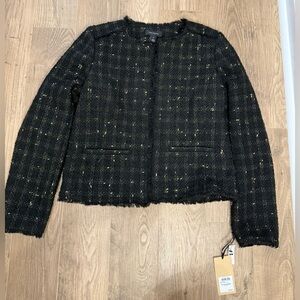 Nordstrom Black and Gold Tweed Blazer